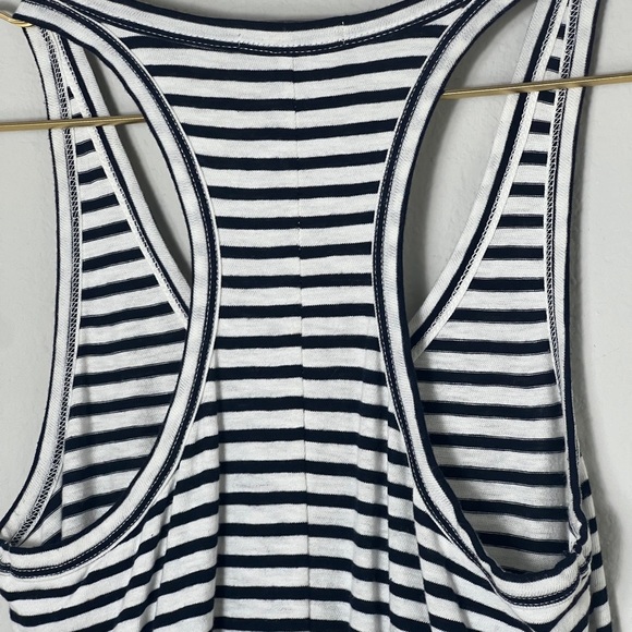 EUC J Crew Racerback Striped Tank Dress 100% Cotton Size XS Black Label - Picture 11 of 15